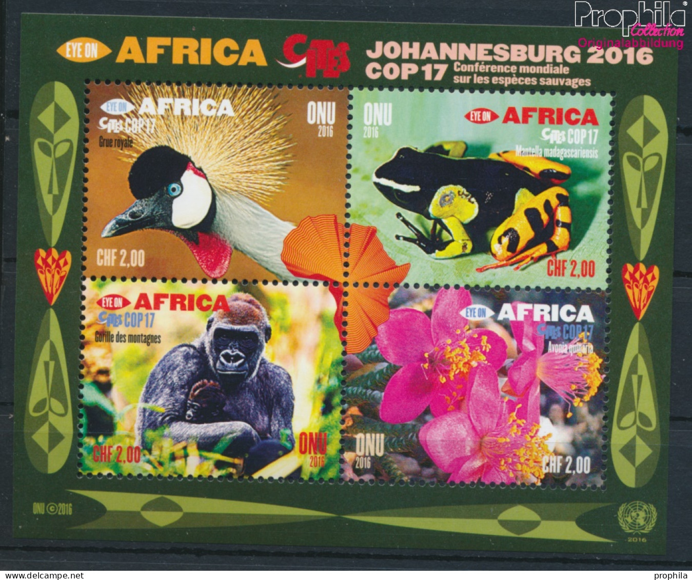 UNO - Genf Block42 (kompl.Ausg.) Postfrisch 2016 Artenschutzkonferenz (10054831 - Unused Stamps