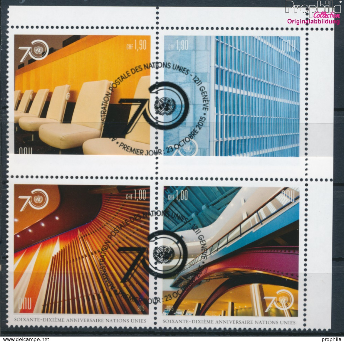 UNO - Genf 932-935 Paare (kompl.Ausg.) Gestempelt 2015 70 Jahre UNO (10054804 - Used Stamps