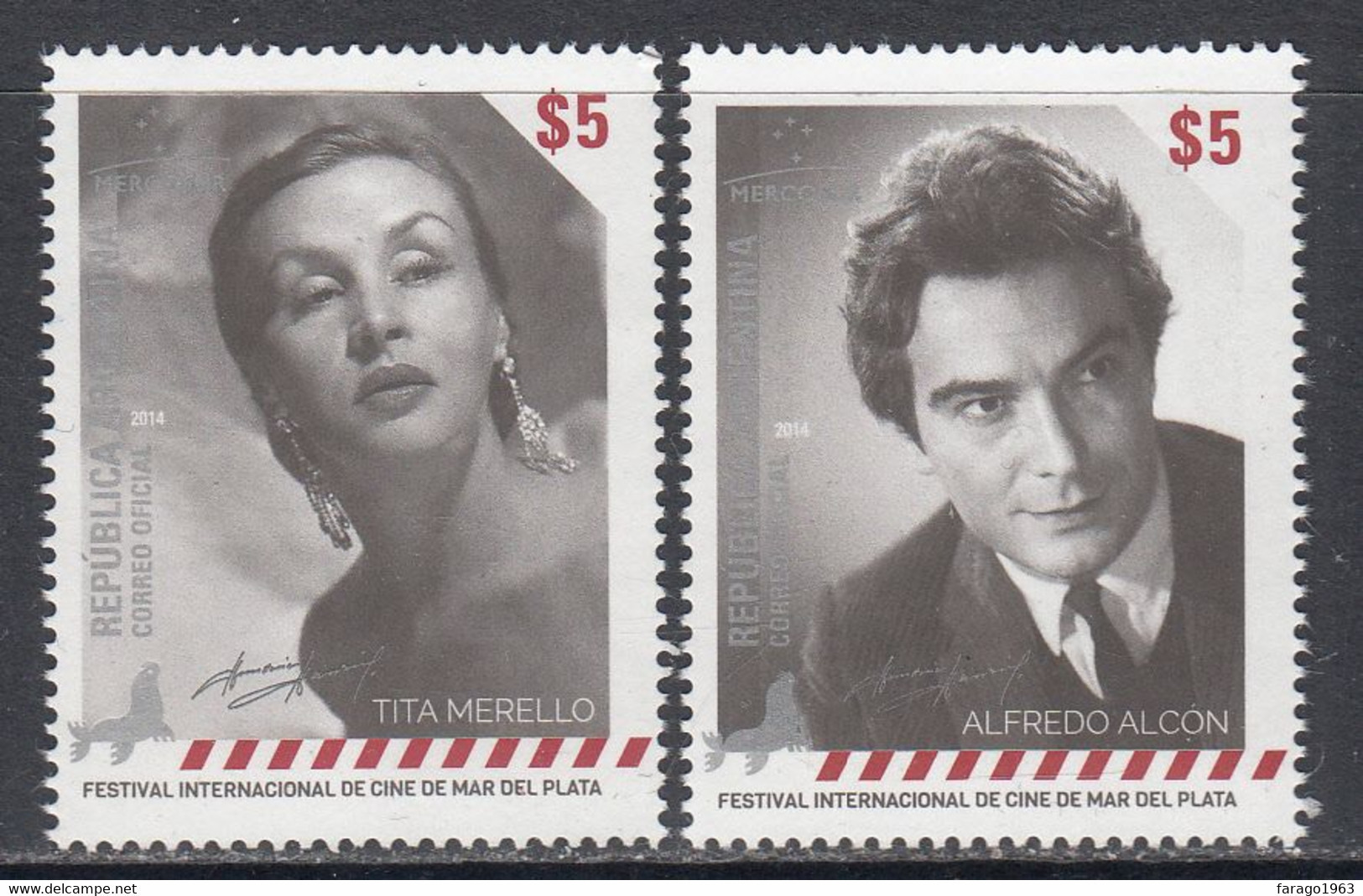 2014 Argentina Film Cinema Festival Movies Complete Set Of 2 MNH - Nuevos