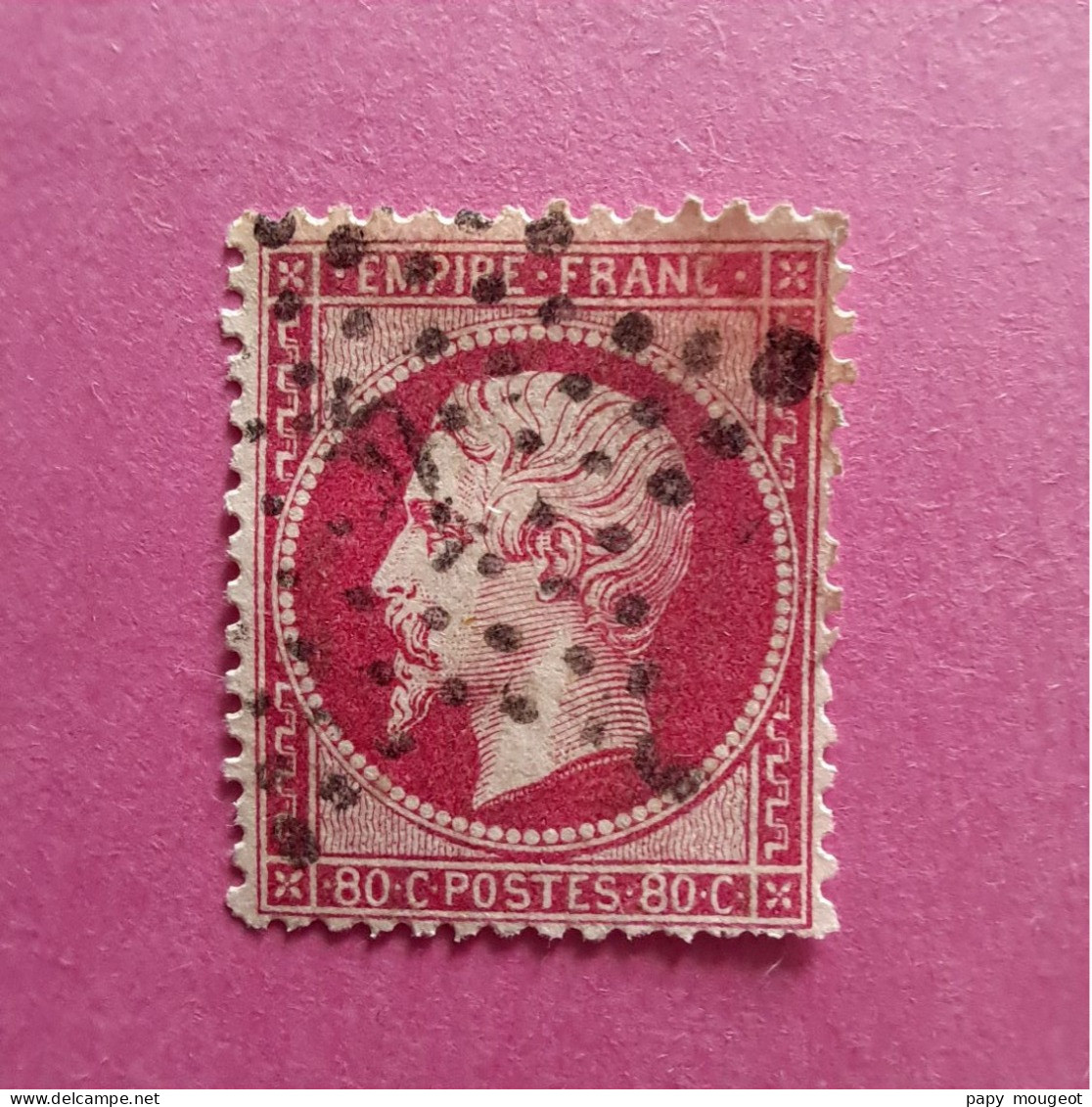 N°24 80 C. Rose 2ème Choix  Cote 2023 65€ - 1862 Napoléon III