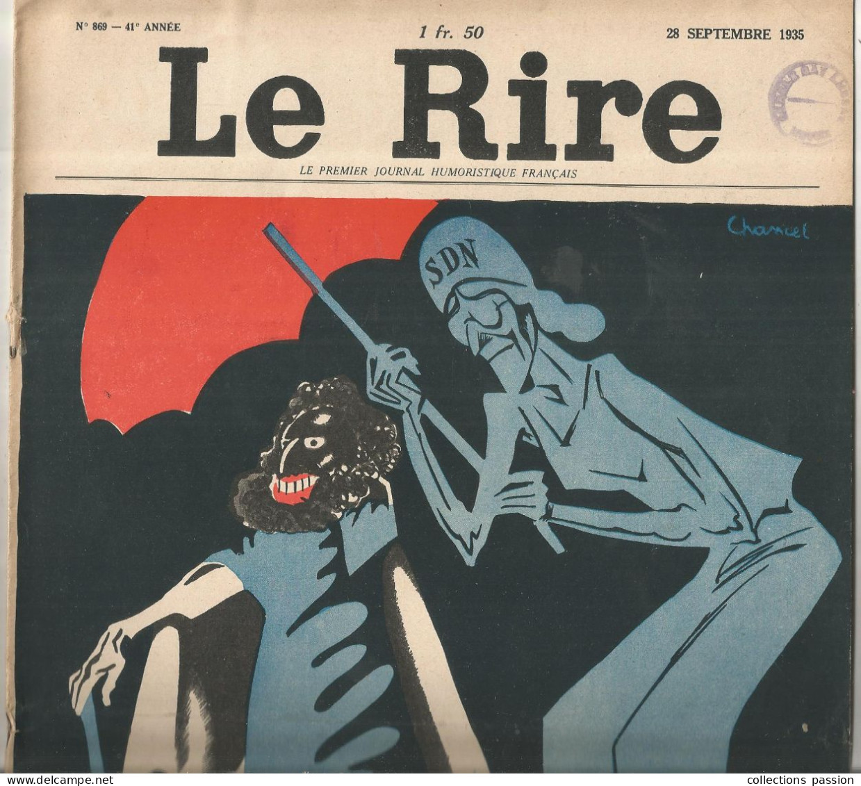 Journal Humoristique, LE RIRE, 28 Septembre 1935, 18 Pages, 4 Scans, Illustrateurs, Illustraions,  Frais Fr 2.95 E - Other & Unclassified