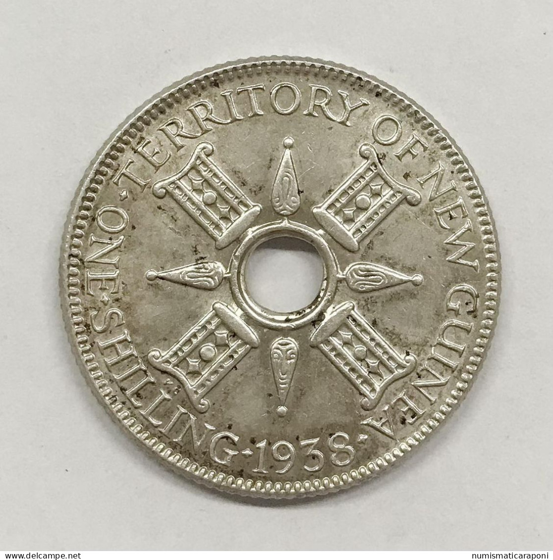 BRITISH NEW GUINEA SHILLING 1938 GEORGE VI SILVER KM#8 XF/UNC E.862 - Guinea