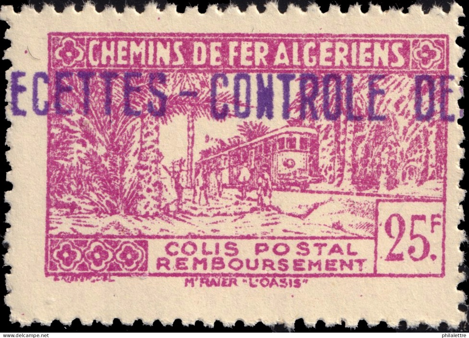 ALGÉRIE - 1945-46 - Colis-Postaux Yv.158 - 25f Lilas - Neuf** - Postpaketten