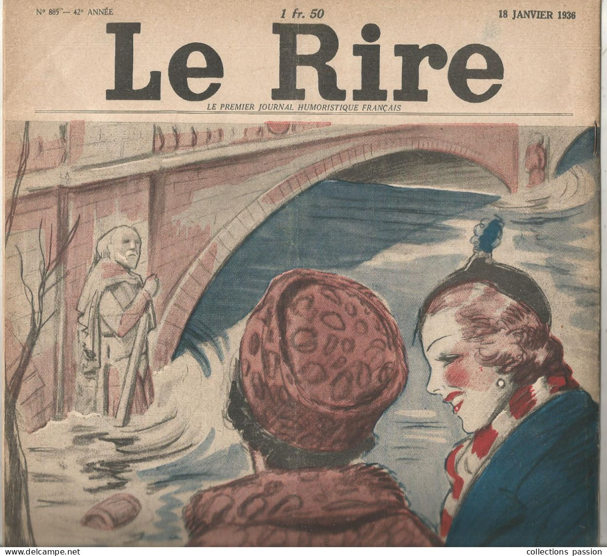 Journal Humoristique, LE RIRE, 18 Janvier 1936, 18 Pages, 4 Scans, Illustrateurs, Illustraions,  Frais Fr 2.95 E - Sonstige & Ohne Zuordnung