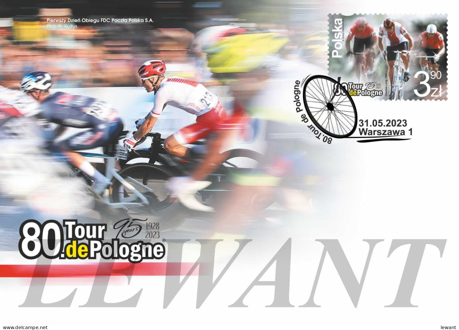 2023.05.31. 80. Tour De Pologne FDC - Storia Postale