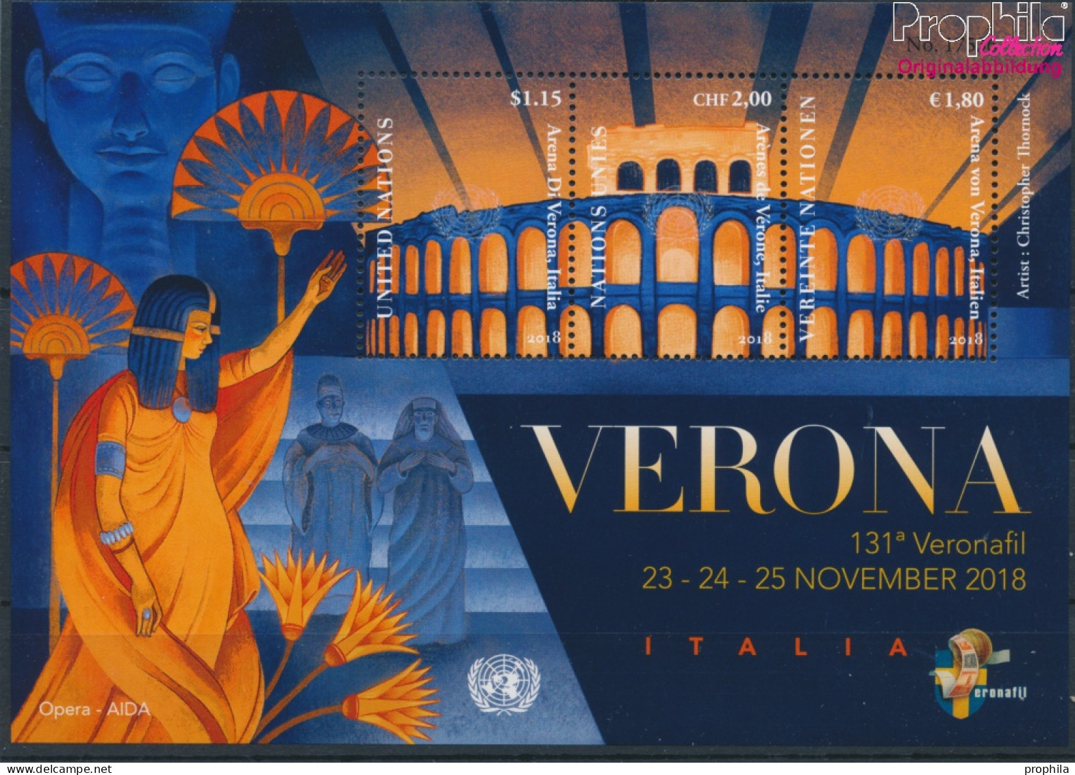 UNO - New York Block57 (kompl.Ausg.) Postfrisch 2018 Arena Von Verona (10115352 - Ongebruikt