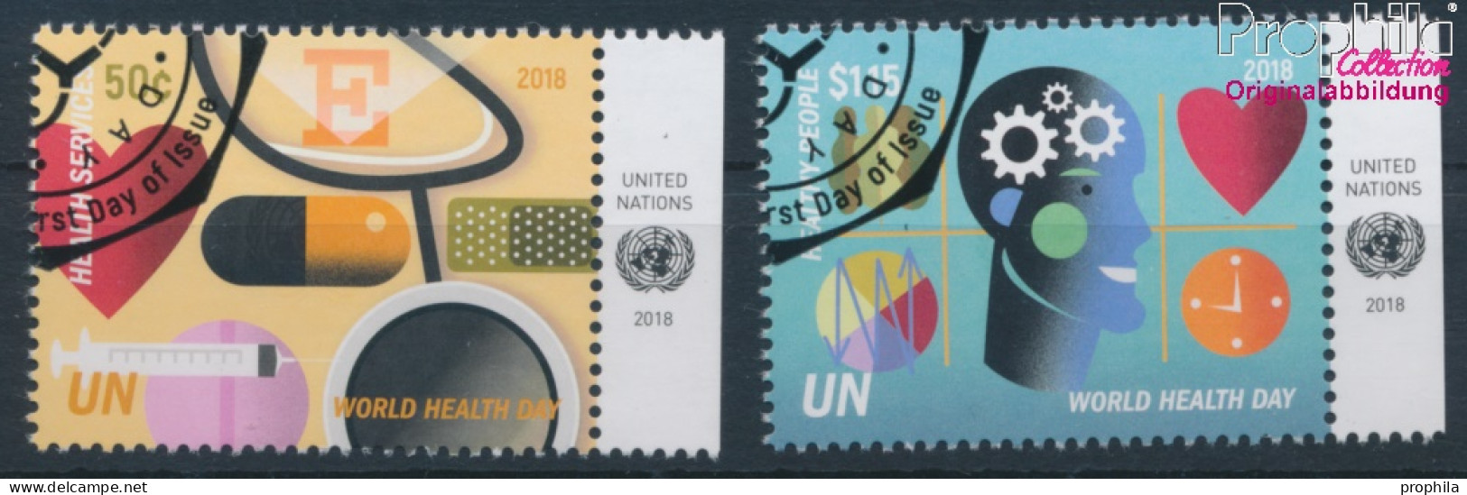 UNO - New York 1657-1658 (kompl.Ausg.) Gestempelt 2018 Weltgesundheitstag (10130331 - Gebruikt