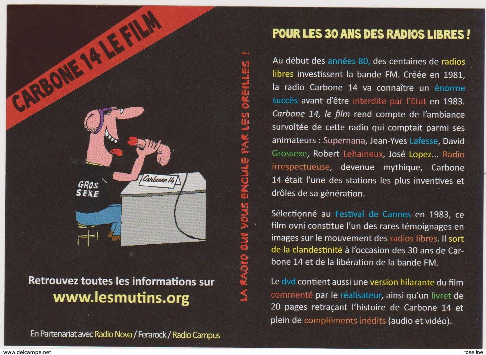 SINE - Film Sur La Radio Carbone 14  - Flyer TBE 2011 - Sine