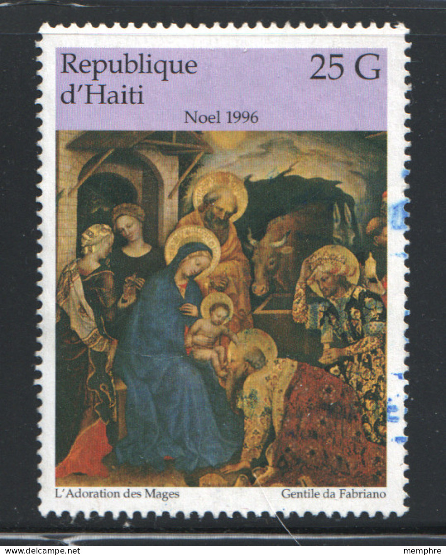 1996  Emission De Noël «Adoration Des Mages» 25 Gourdes  Oblitéré   - Haiti