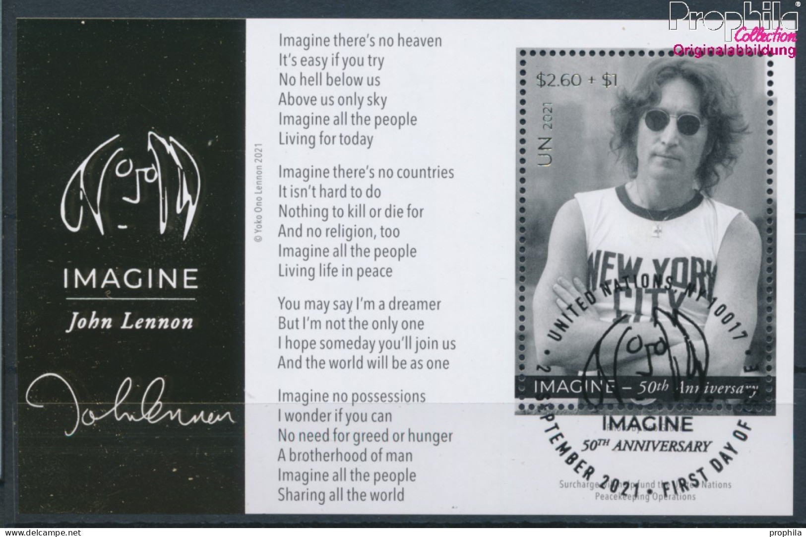 UNO - New York Block69 (kompl.Ausg.) Gestempelt 2021 Imagine Von John Lennon (10115303 - Used Stamps