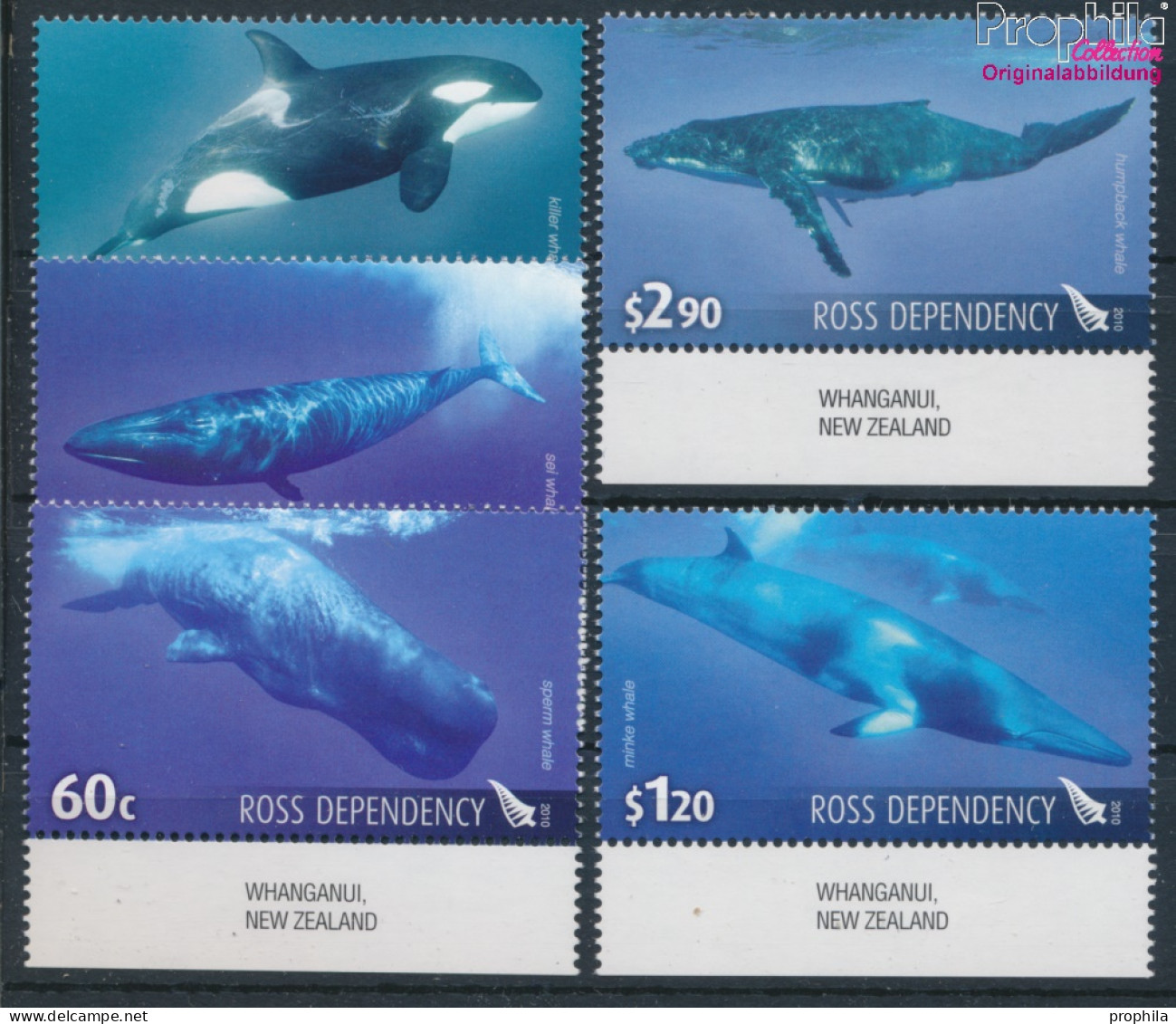 Ross-Gebiet 119A-123A (kompl.Ausg.) Postfrisch 2010 Wale (10128250 - Unused Stamps