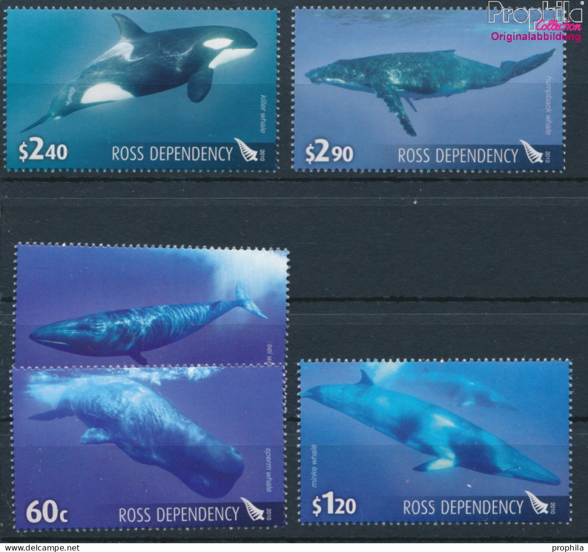 Ross-Gebiet 119A-123A (kompl.Ausg.) Postfrisch 2010 Wale (10128252 - Unused Stamps