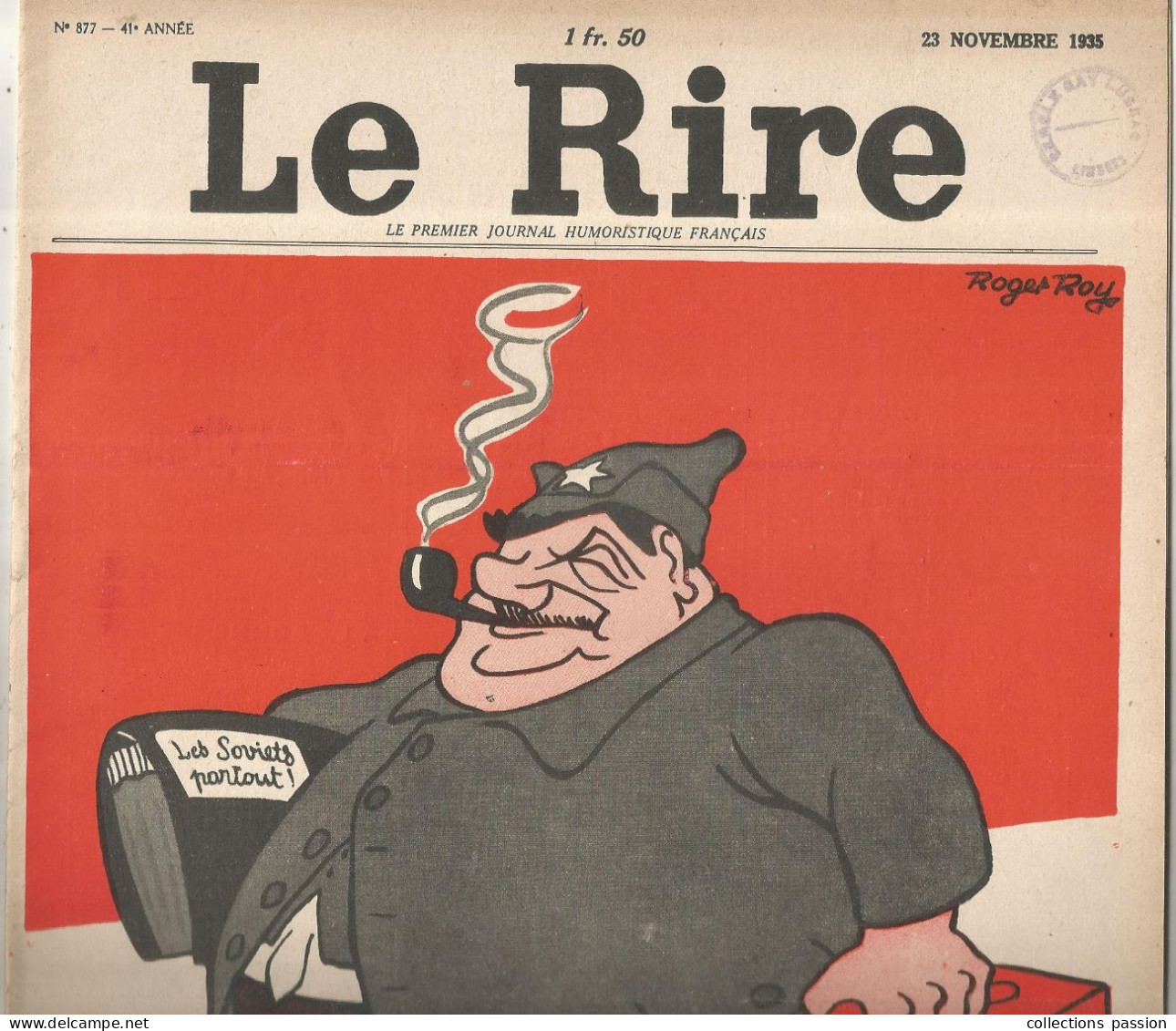 Journal Humoristique, LE RIRE, 23 Novembre 1935, 18 Pages, 4 Scans, Illustrateurs, Illustraions,  Frais Fr 2.95 E - Andere & Zonder Classificatie