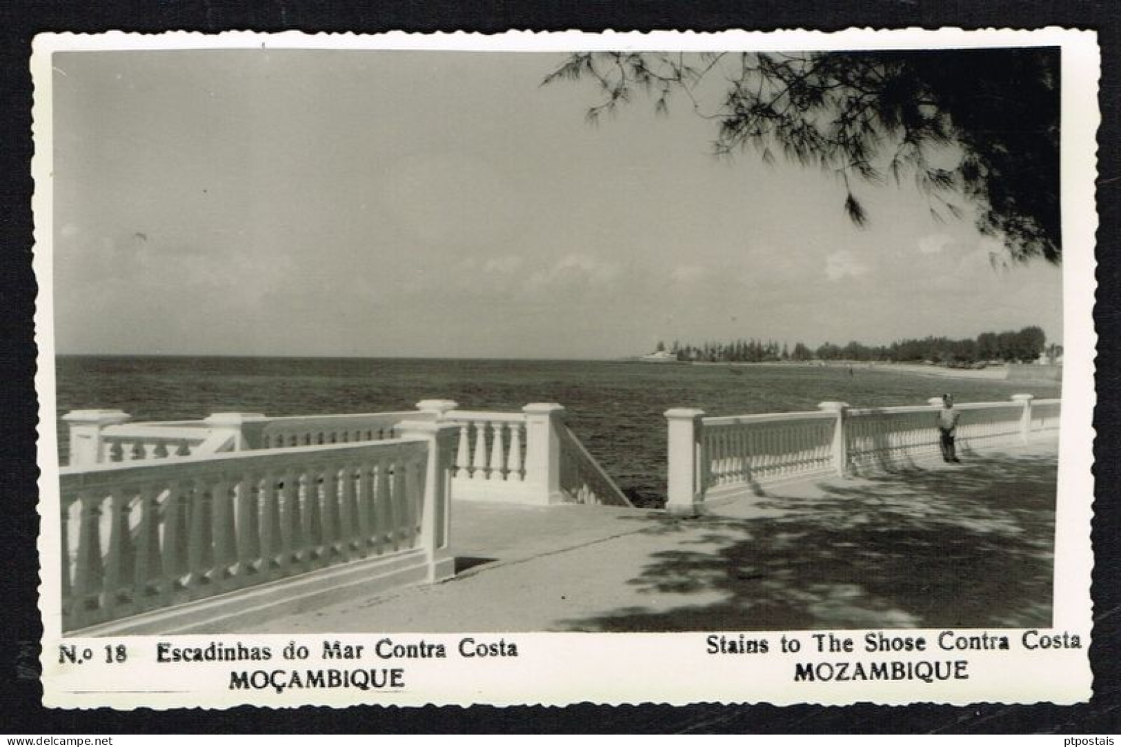 MOÇAMBIQUE MOZAMBIQUE (Africa) - Stairs To The Contra Costa Sea RARE PHOTO-POSTCARD - Mozambique