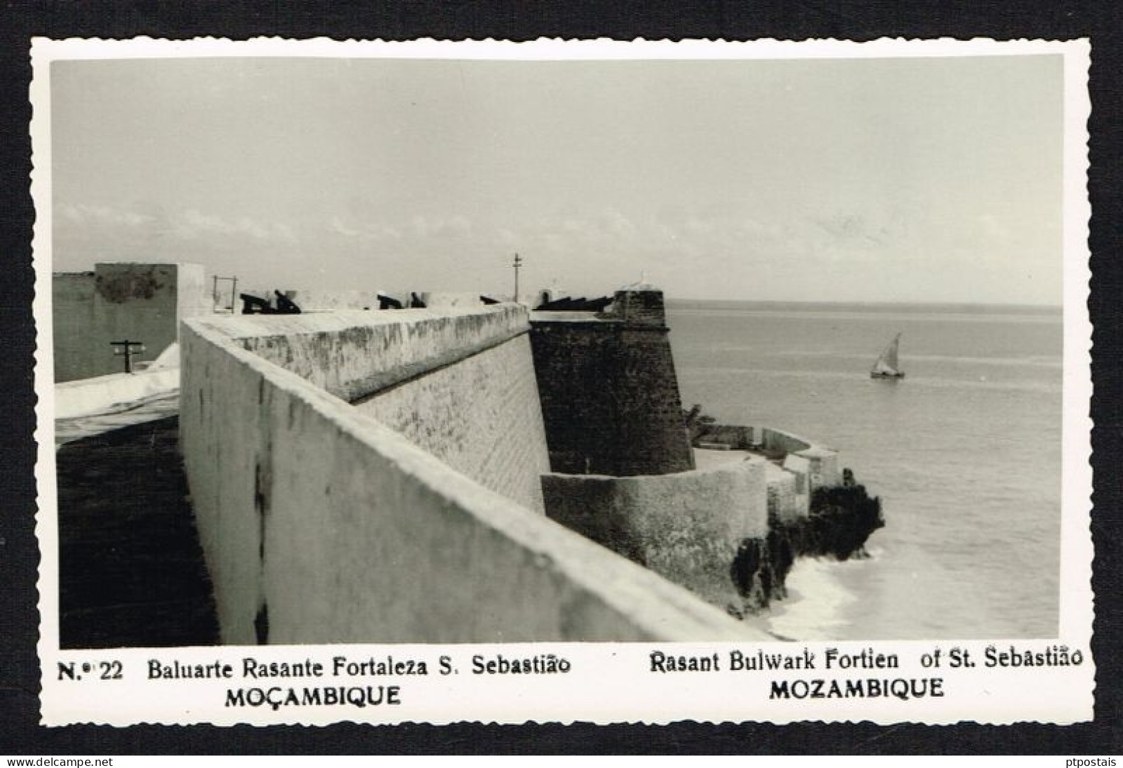 MOÇAMBIQUE MOZAMBIQUE (Africa) - Rasant Bulwark Fortien Of St. Sebastião RARE PHOTO-POSTCARD - Mozambique