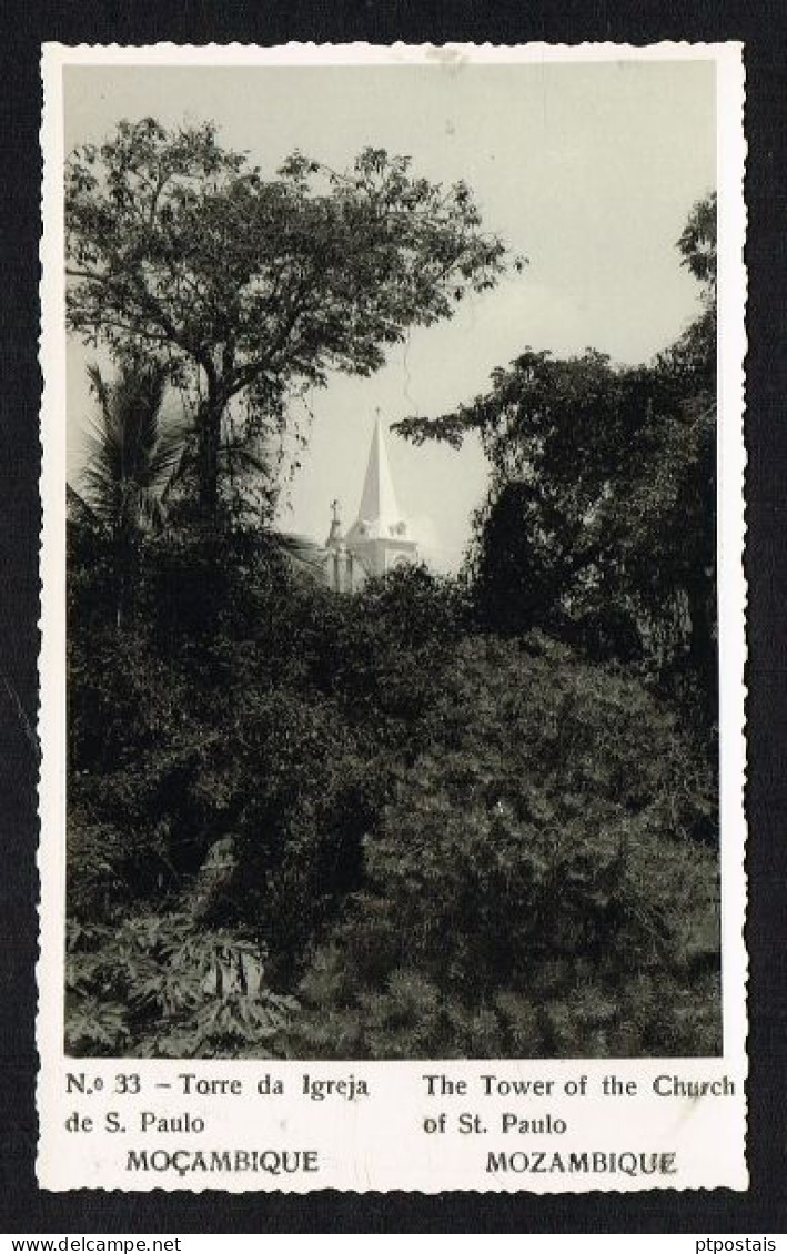 MOÇAMBIQUE MOZAMBIQUE (Africa) - The Tower Of The Church St. Paulo RARE PHOTO-POSTCARD - Mozambique