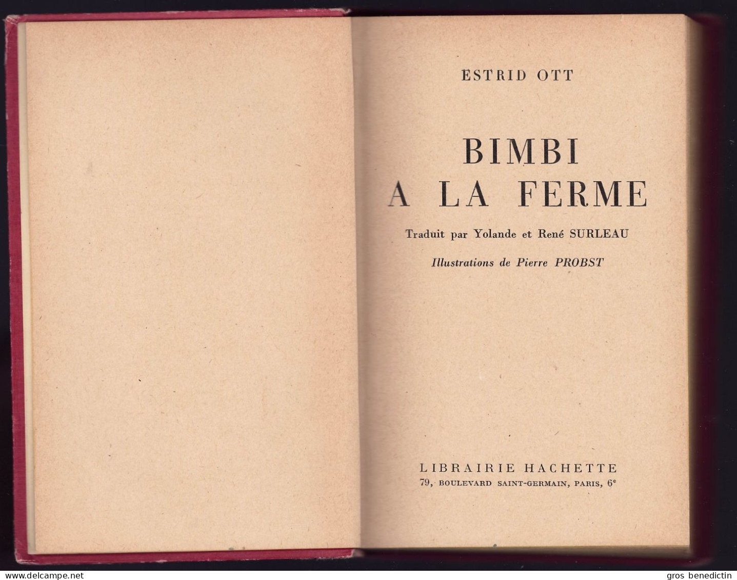 Hachette - Bibliothèque Rose Illustrée - Estrid Ott - "Bimbi à La Ferme" - 1950 - #Ben&BRI - Bibliotheque Rose