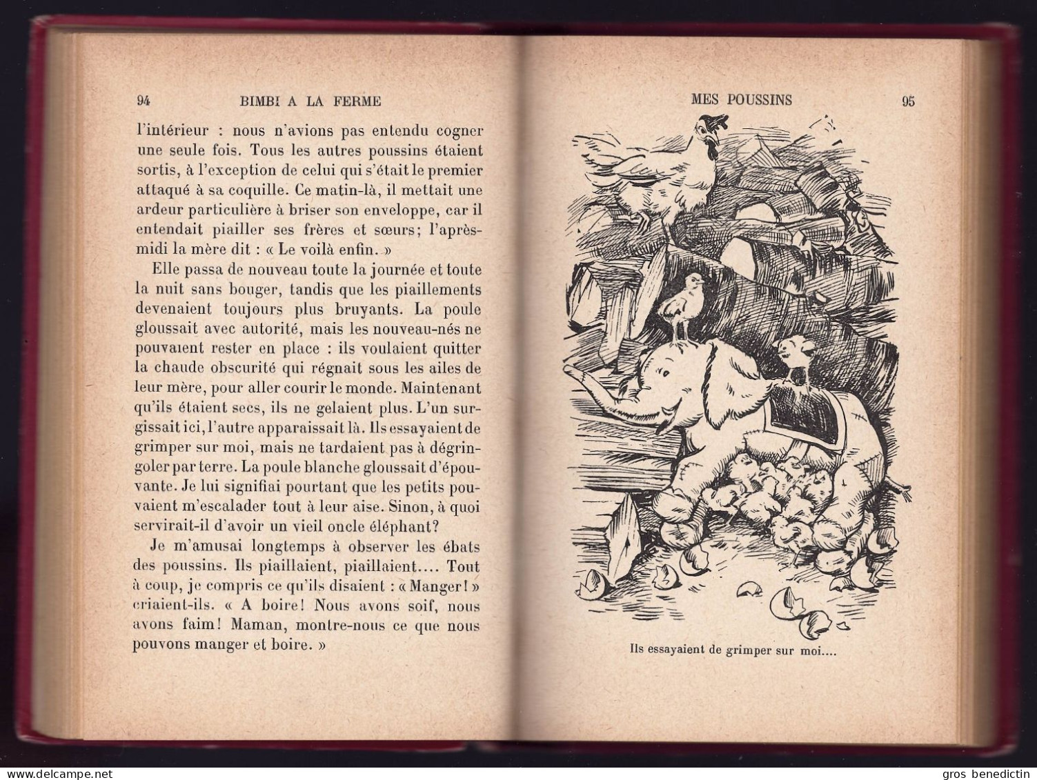 Hachette - Bibliothèque Rose Illustrée - Estrid Ott - "Bimbi à La Ferme" - 1950 - #Ben&BRI - Biblioteca Rosa