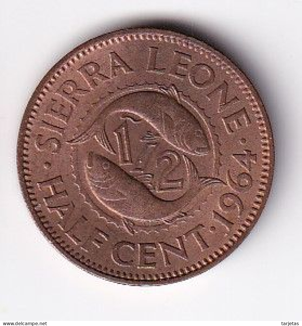 MONEDA DE SIERRA LEONA DE 50 CENTIMES DEL AÑO 1964  (COIN) - Sierra Leone