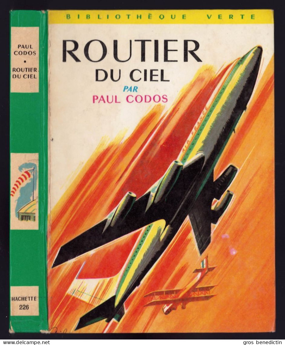 Hachette - Bibliothèque Verte N°226 - Paul Codos - "Routier Du Ciel" - 1963 - #Ben&VteNewSolo - Bibliotheque Verte