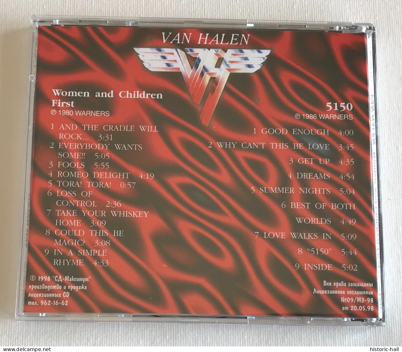 VAN HALEN - Women And Children First / 5150 - CD - 1998 - Russian Press - Hard Rock & Metal