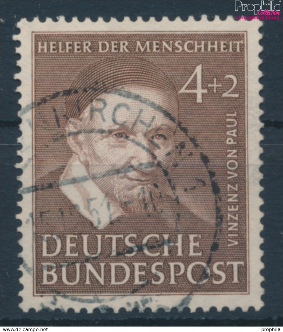 BRD 143 Gestempelt 1951 Helfer Der Menschheit (II) (10096836 - Gebraucht