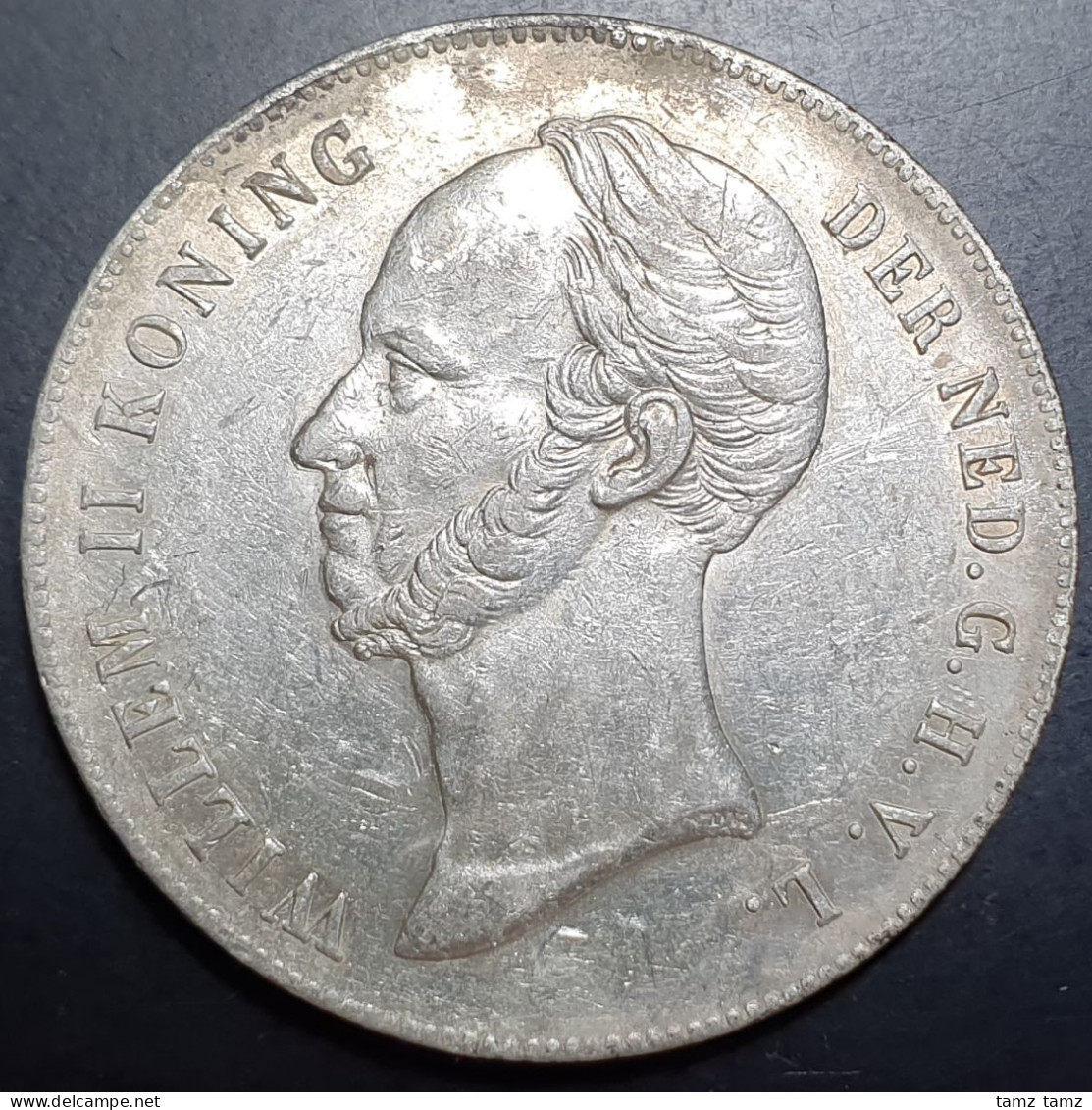 Netherlands 2 1/2 2.5 Gulden William Willem II 1847 XF High Grade - 1840-1849 : Willem II