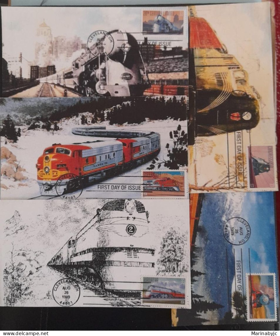 SL) 1999 USA FDC TRAINS - Other & Unclassified