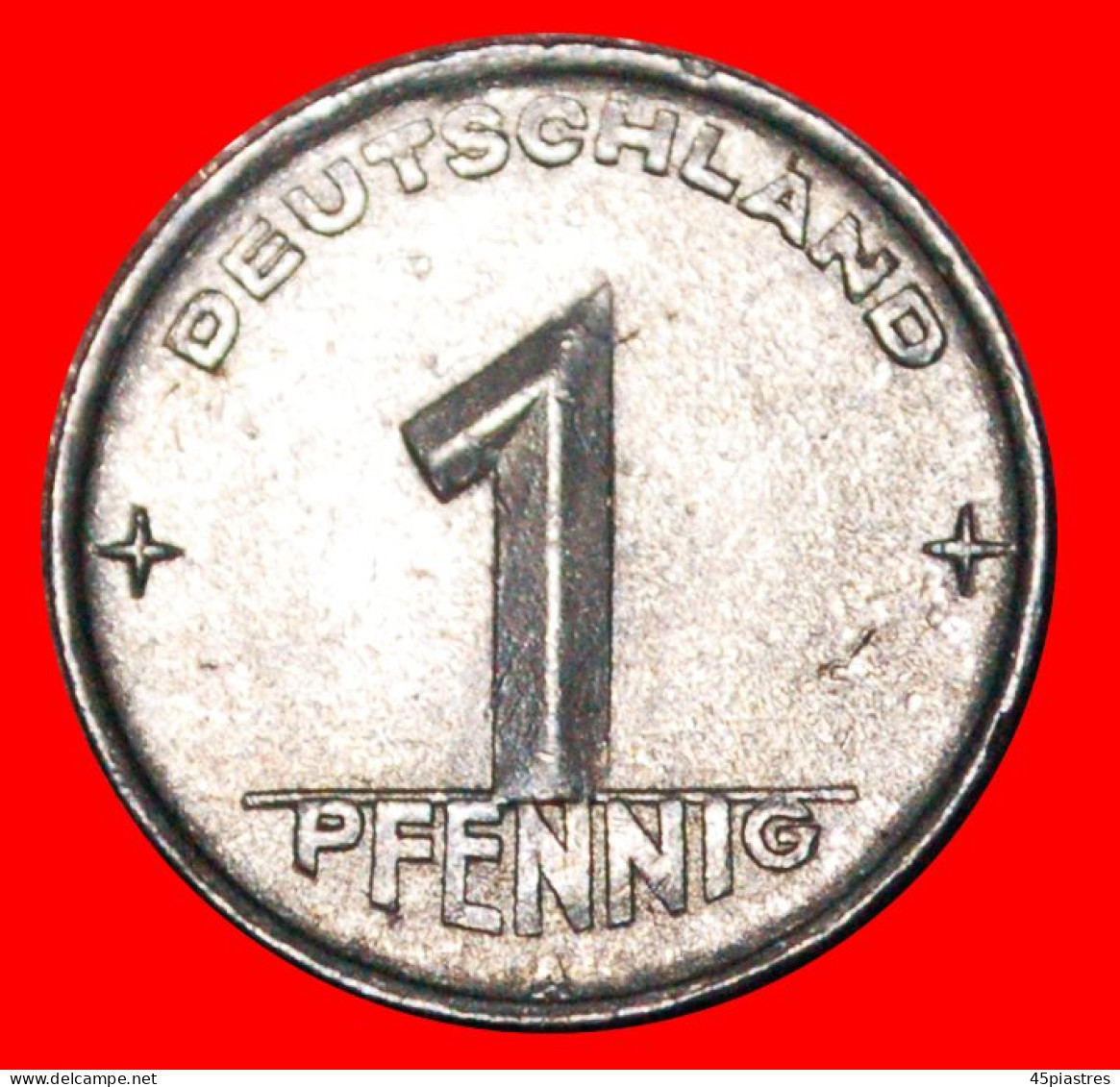 * HAMMER AND COMPASS (1952-1953): GERMANY  1 PFENNIG 1952A! LARGE "A"!  · LOW START! · NO RESERVE!!! - 1 Pfennig