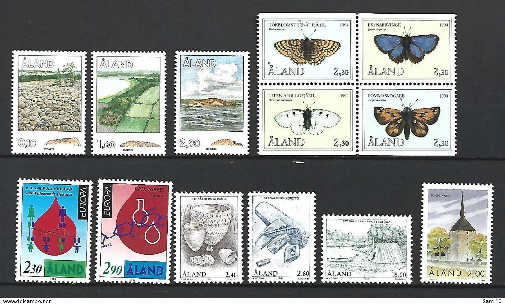 Année 1994 Compléte  Finlande Aland  En Neuf ** N 79/91 - Full Years