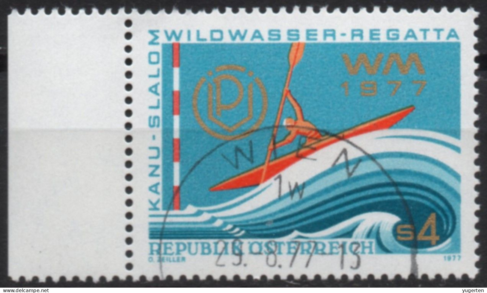 AUSTRIA 1977 - 1v - Used - Canoeing - Canoe - Canoa-kayak - Kayaking - Kanu - Mi 1555 - Canoë