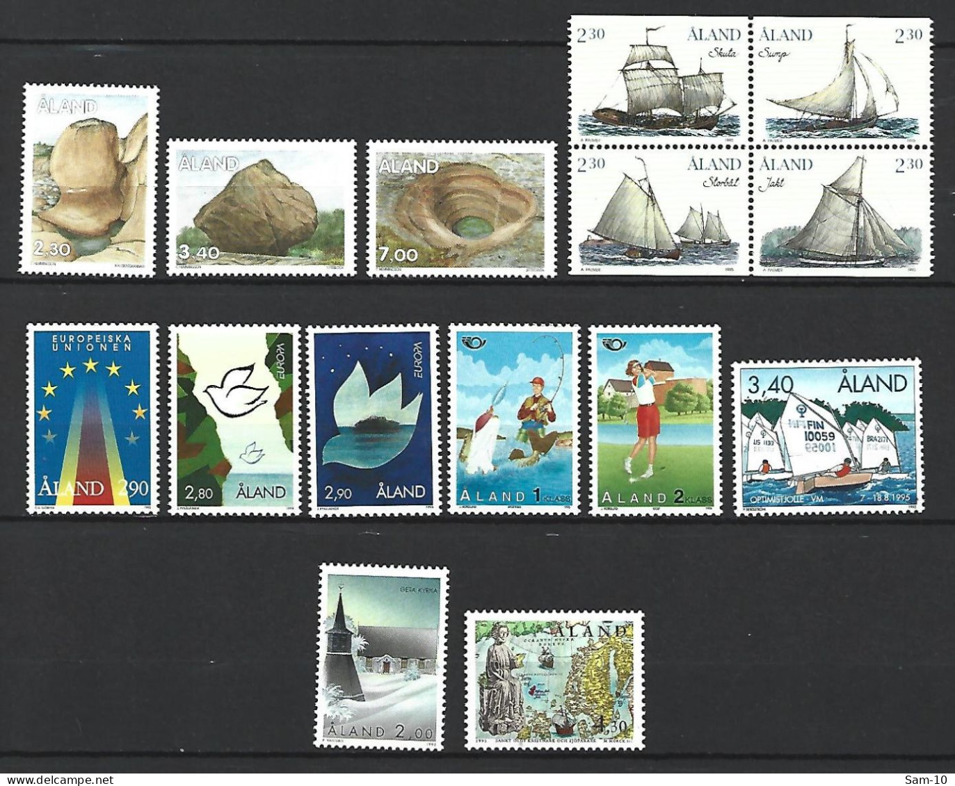 Année 1995 Compléte  Finlande Aland  En Neuf ** N 92/106 - Annate Complete