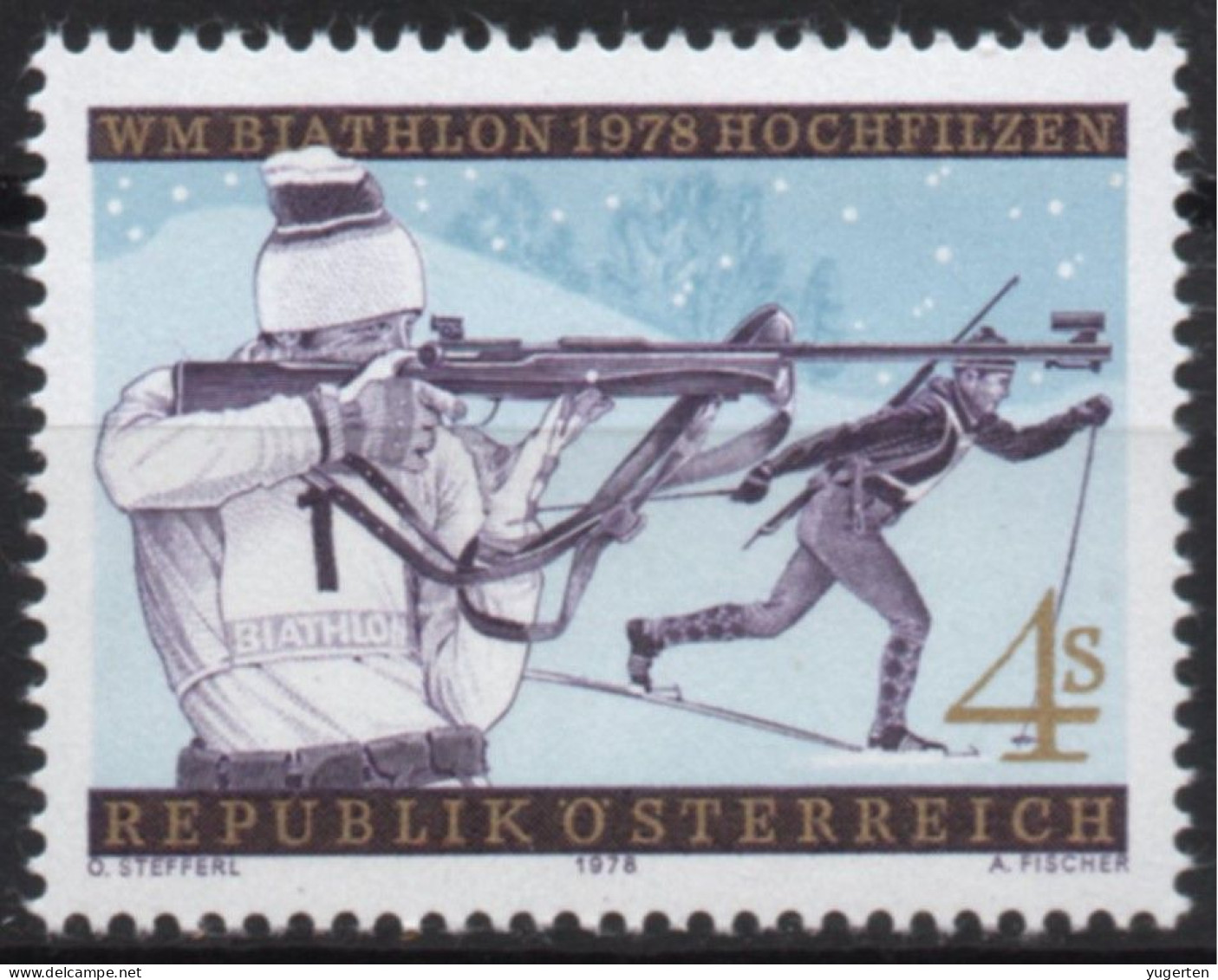 AUSTRIA 1978 - 1v - MNH - Biathlon World Championships - Ski - Skiing - Shoot - Shooting - Rifle - Sport - Shooting (Weapons)