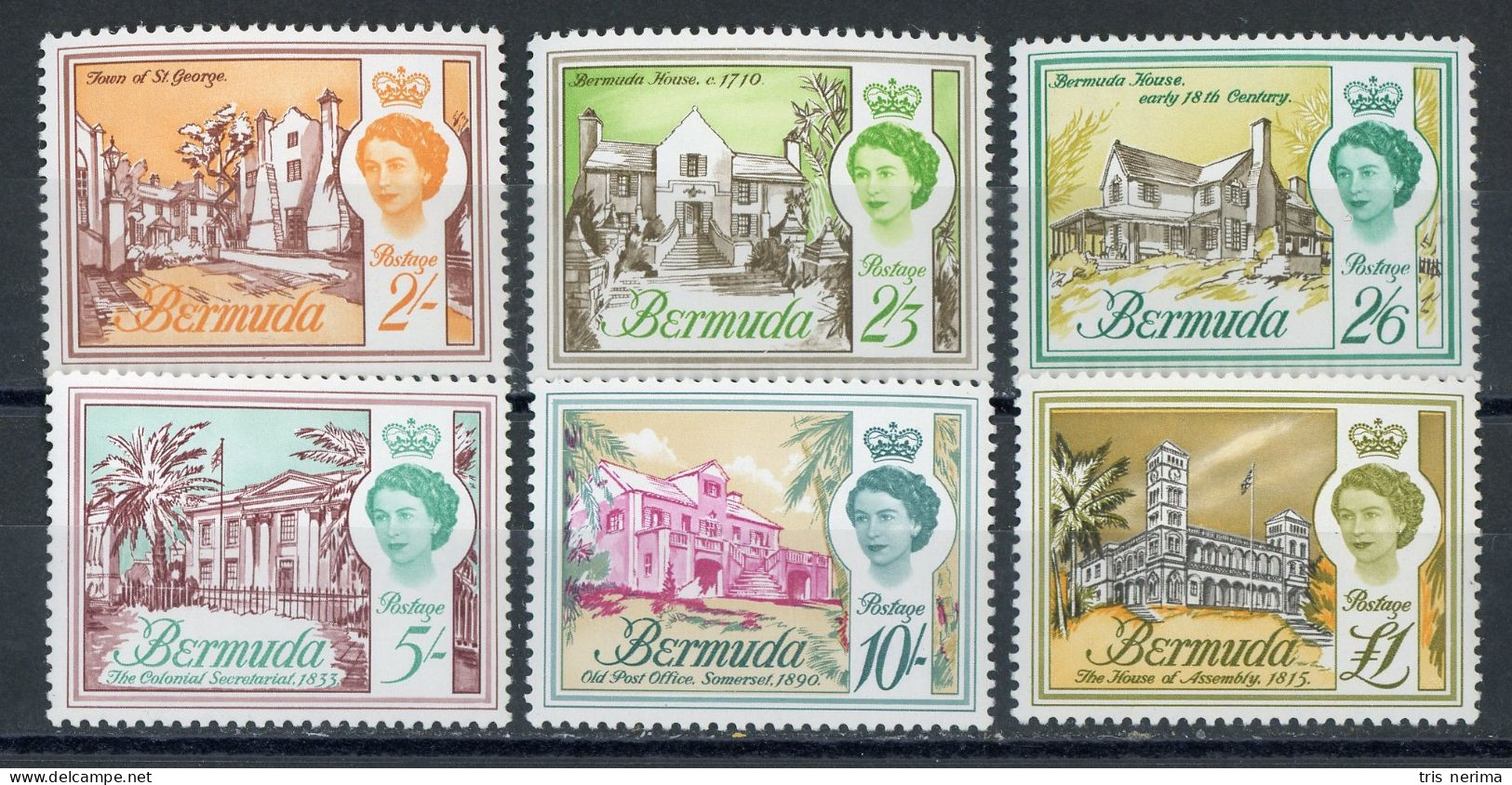 4768 BCx Bermuda 1952 Scott 175-91 Mnh** (Lower Bids 20% Off) - Bermuda