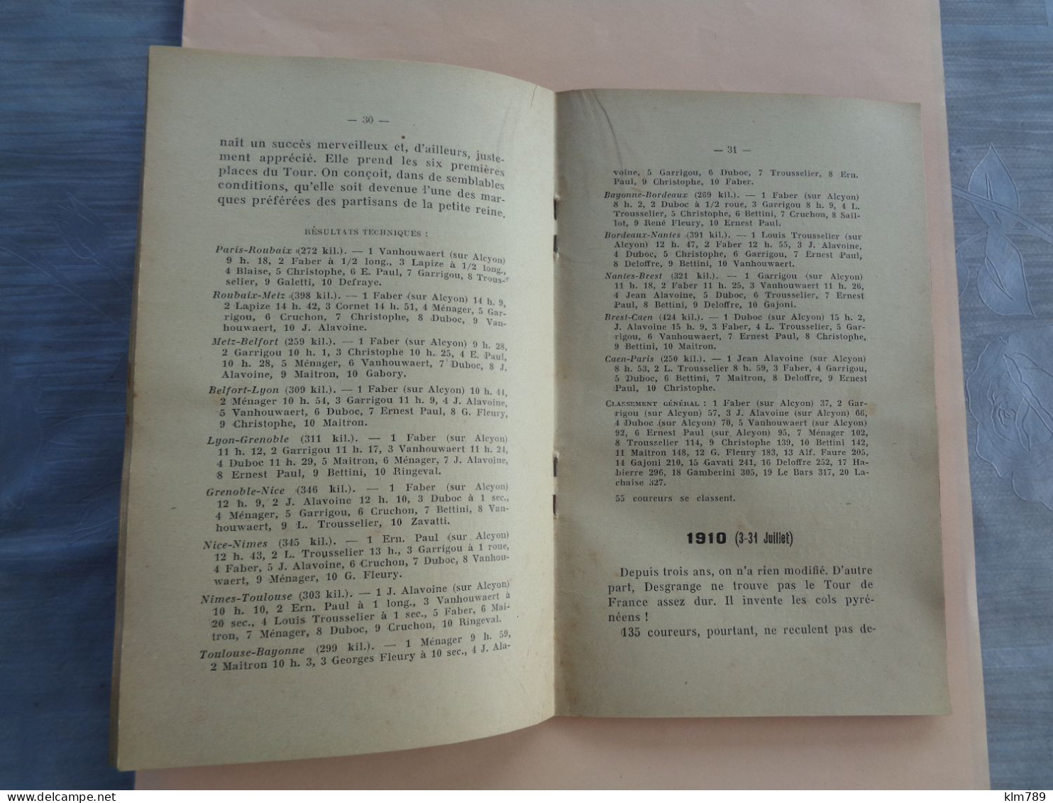 Livret Sur Le Tourde France Cyclisme De 1903 - 1913  Edité Par L'Auto - Préface H.Desgranges - 4 Scanns -Réf.91. - Cyclisme