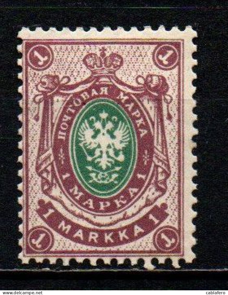 FINLANDIA - 1914 - FRANCOBOLLI DI RUSSIA CON VALORI IN MARKA - 1 MARKA - MNH - Nuovi