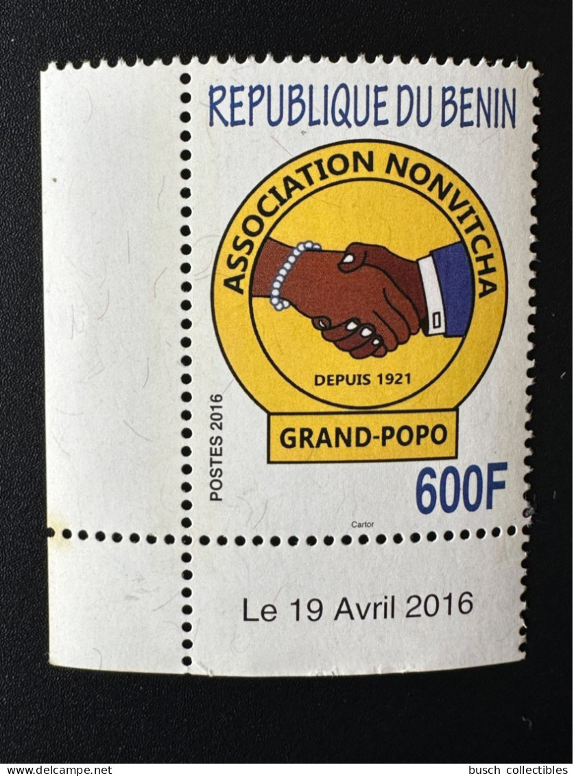 Bénin 2016 Mi. A1673 600F Association Nonvitcha Grand-Popo Depuis 1921 1 Timbre MNH** Coin Daté - Bénin – Dahomey (1960-...)