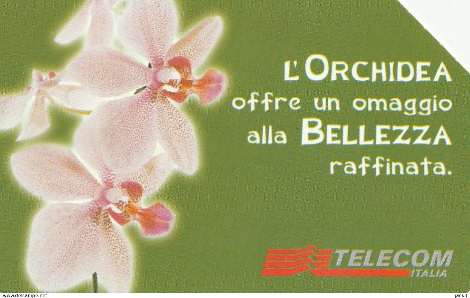 SCHEDA TELEFONICA TELECOM - MESSAGGI FLOREALI - L'ORCHIDEA (2 SCANS) - Publiques Thématiques