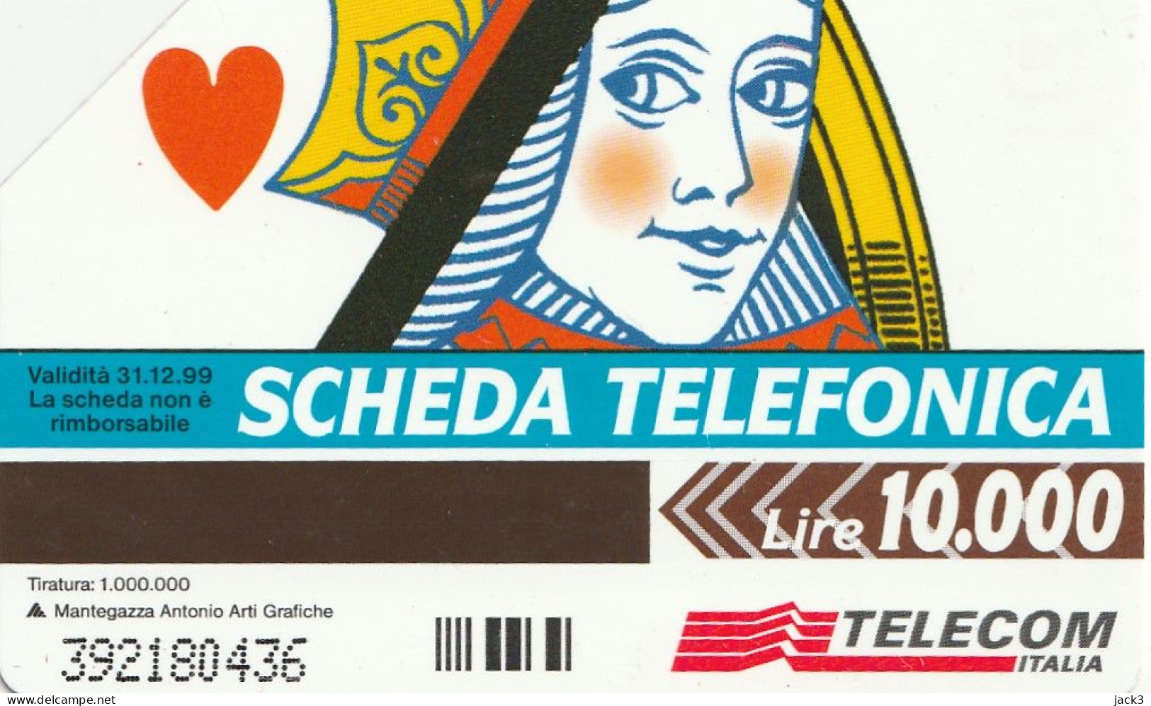 SCHEDA TELEFONICA TELECOM - DONNA DI CUORI (2 SCANS) - Publieke Thema