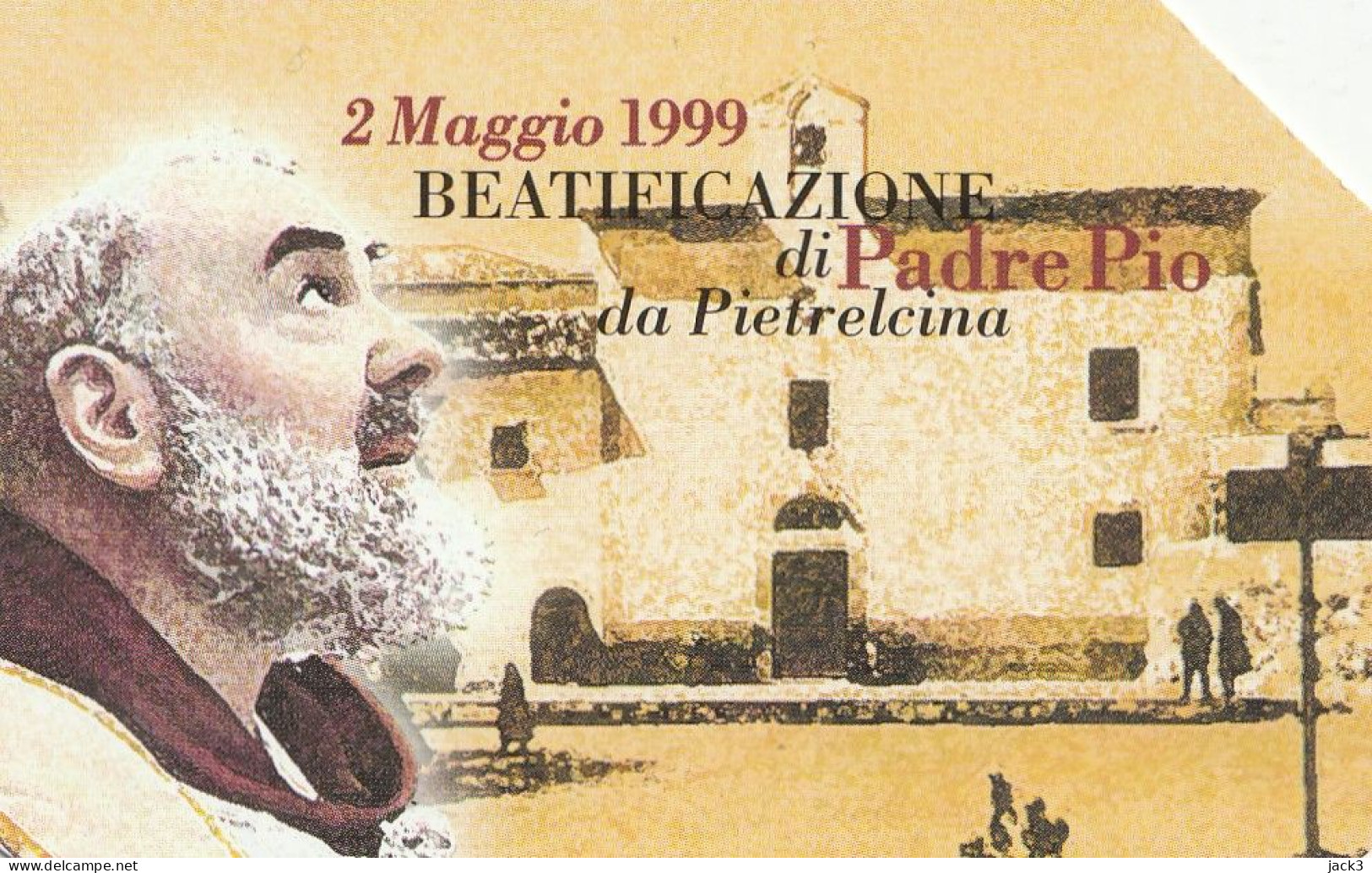 SCHEDA TELEFONICA TELECOM - BEATIFICAZIONE DI PADRE PIO (2 SCANS) - Publieke Thema