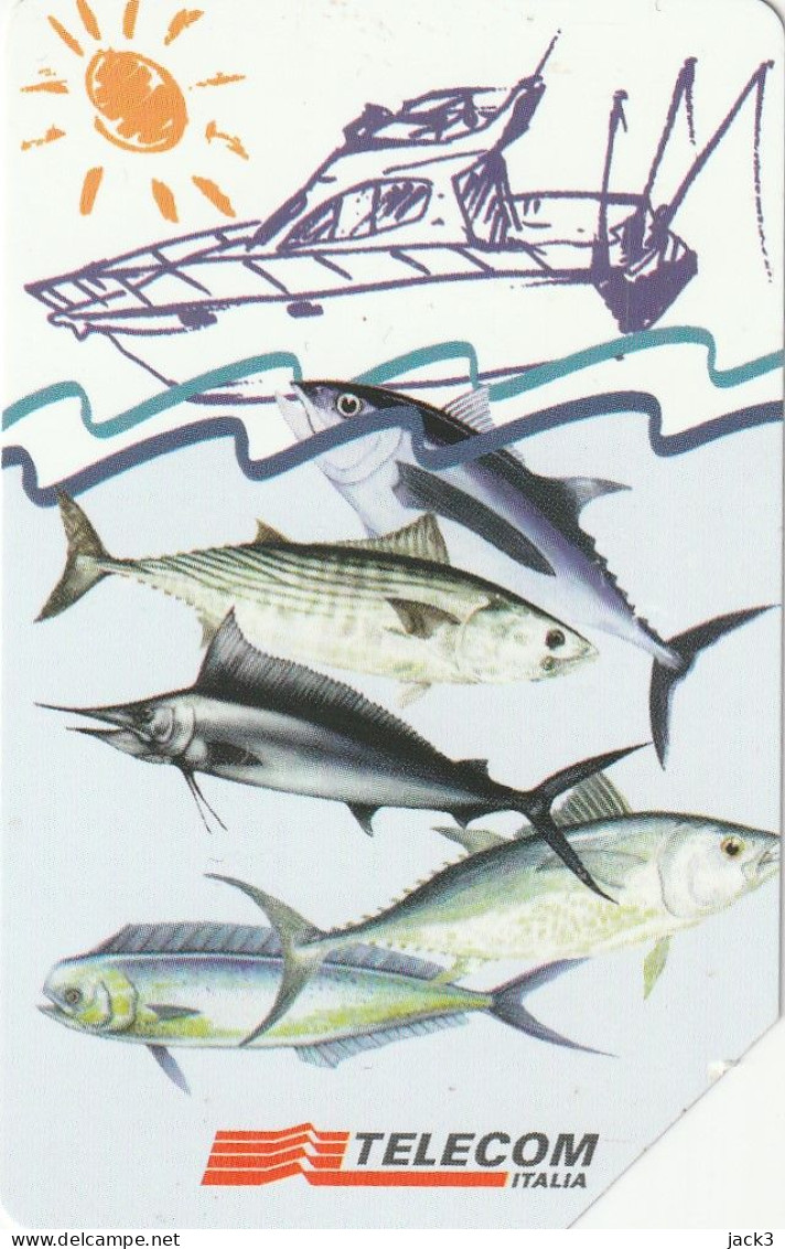 SCHEDA TELEFONICA TELECOM - CAMPIONATO DEL MONDO DI PESCA ALLA TRAINA D'ALTURA  (2 SCANS) - Public Themes