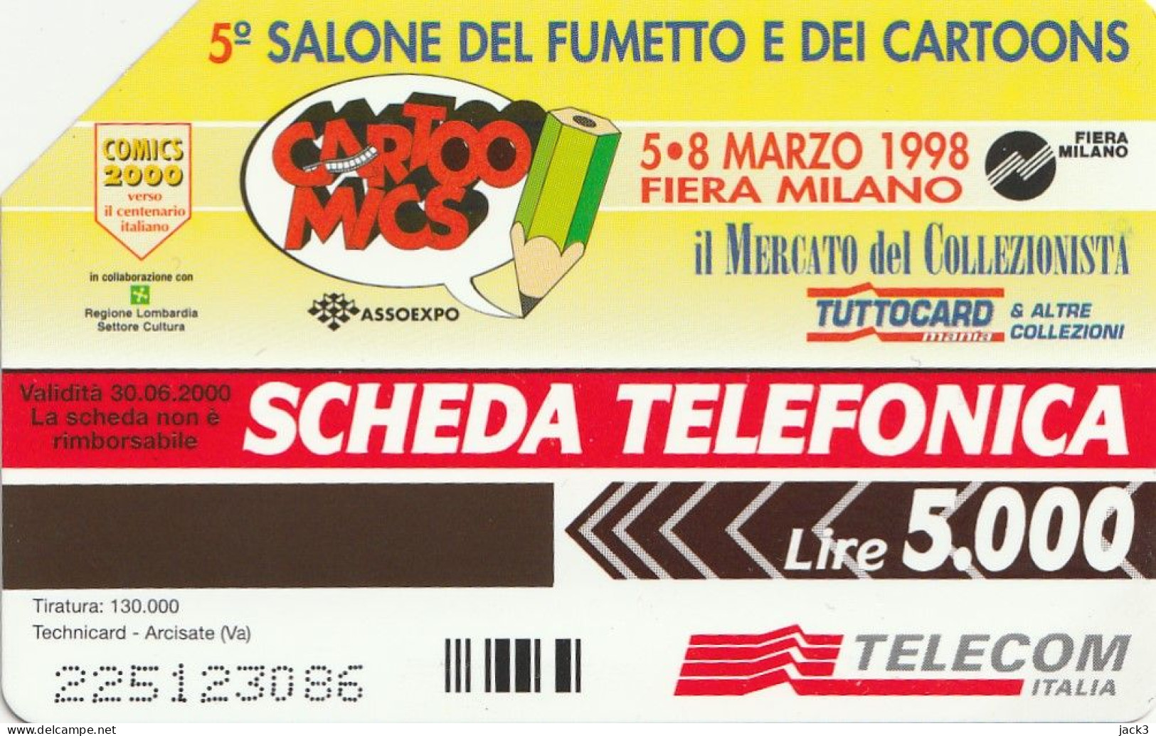 SCHEDA TELEFONICA TELECOM - COCCO BILL  (2 SCANS) - Öff. Themen-TK