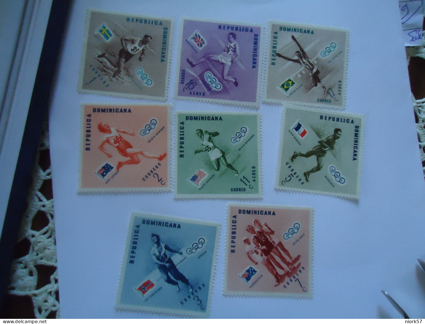 DOMINICAN  MNH   SET 8  OLYMPIC GAMES  MELBOURNE   1956 - Verano 1956: Melbourne