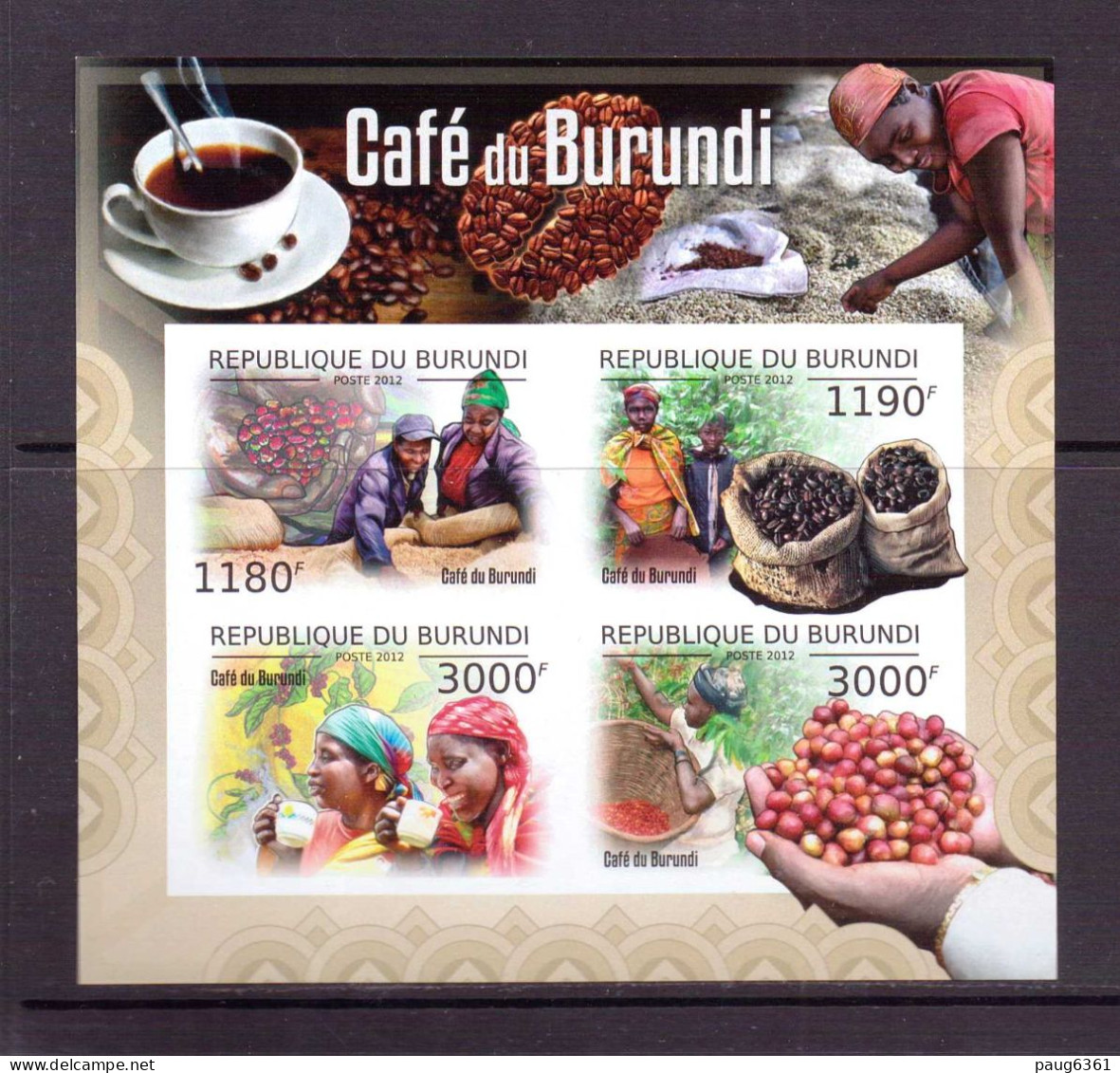 BURUNDI 2012  CAFE DU BURUNDI  YVERT N°1648/51 NEUF MNH** - Alimentation