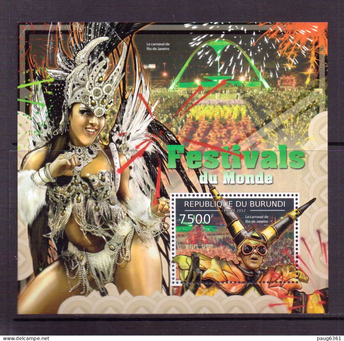 BURUNDI 2012  FESTIVAL  YVERT N°B253 NEUF MNH** - Carnevale