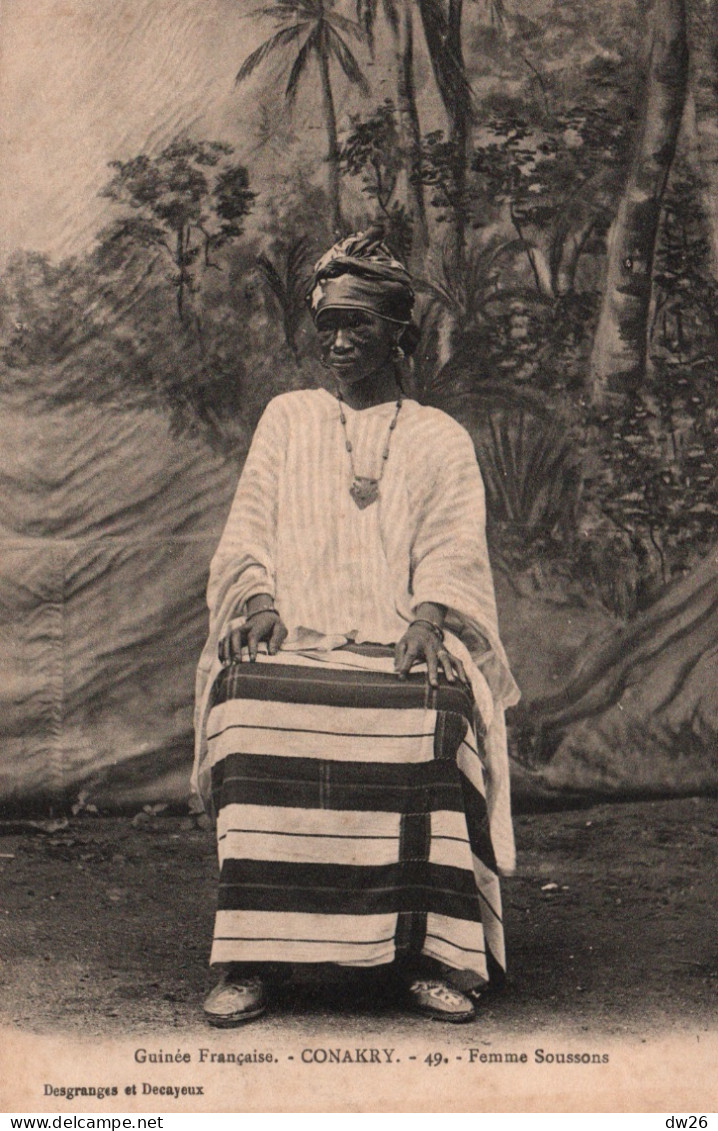 Ethnologie Afrique, Guinée Française, Conakry: Femme Soussou (ou Soussous) Carte N° 49 - África