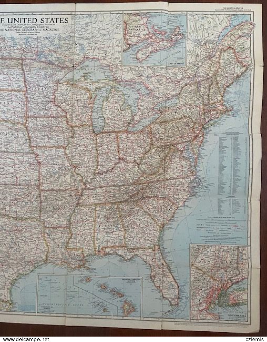 THE UNITED STATES , ,THE NATIONAL GEOGRAPHIC MAGAZINE ,1956 ,MAP - Atlas, Cartes