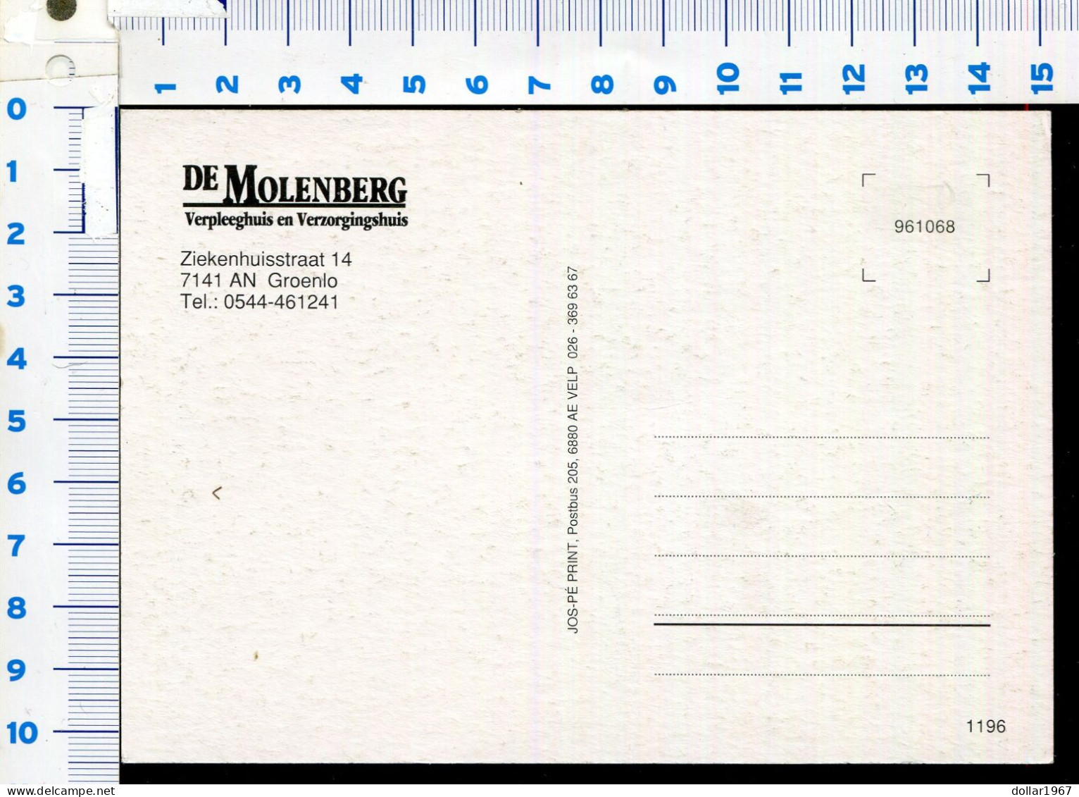 De Molenberg , Verpleeghuis - Ziekenhuisstraat 14 Groenlo - Not  Used - 2 Scans For Condition.(Originalscan !!) - Groenlo