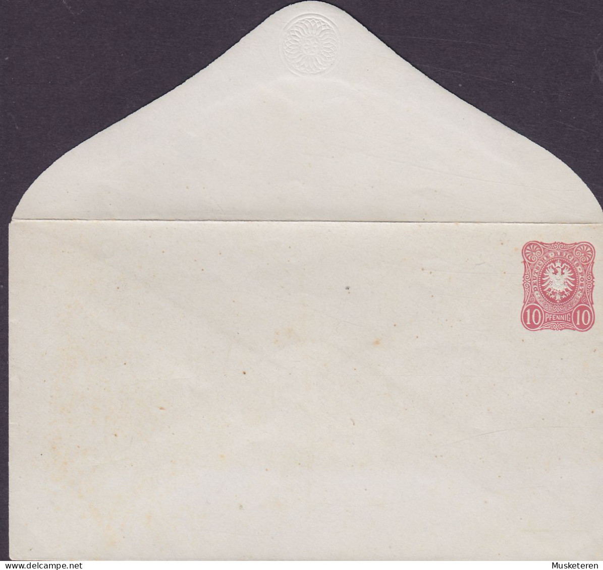 Deutsche Reichspost Postal Stationery Ganzsache Entier Umschlag 1876, 10 Pf. Prägedruck Adler Eagle (Unused) (2 Scans) - Covers