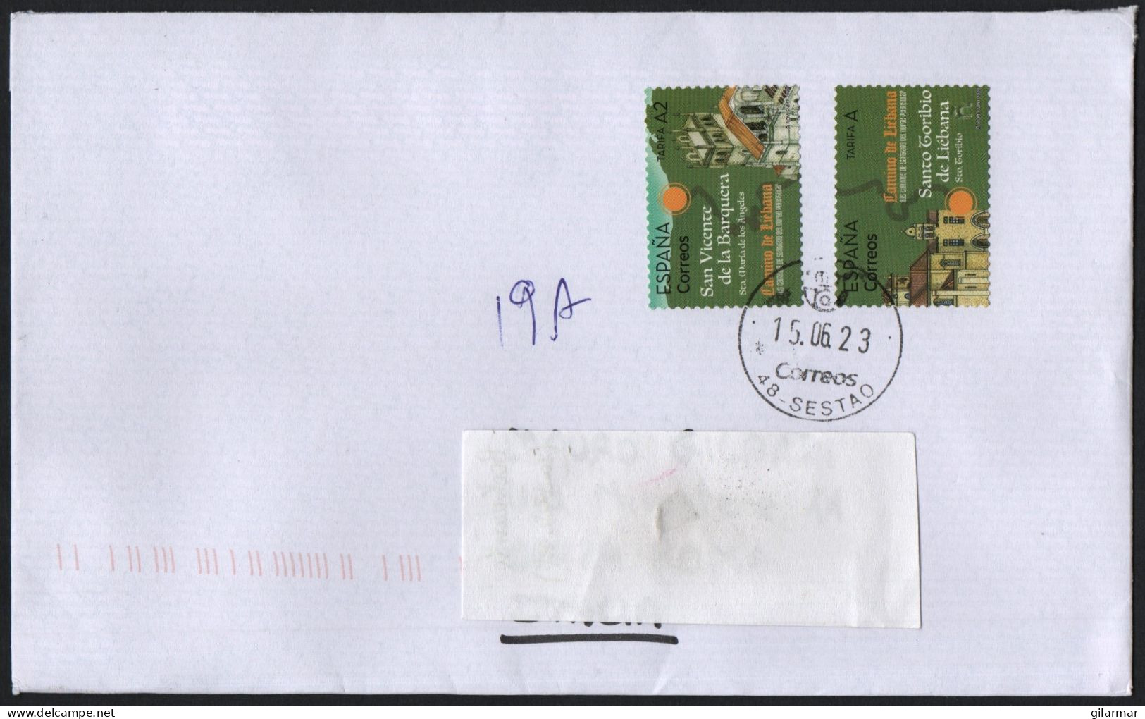 SPAIN 2023 - MAILED ENVELOPE - THE ROUTE OF ST. JAMES' WAY IN NORTHERN SPAIN - Brieven En Documenten